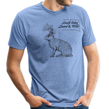 Load image into Gallery viewer, Jackalope Tri-Blend T-Shirt - heather Blue