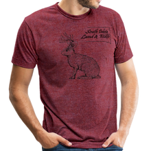 Load image into Gallery viewer, Jackalope Tri-Blend T-Shirt - heather cranberry