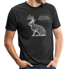 Load image into Gallery viewer, Jackalope Tri Blend T-Shirt - heather black