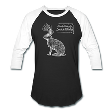 Load image into Gallery viewer, Jackalope Baseball Shirt - black/white