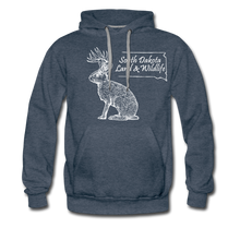 Load image into Gallery viewer, Jackalope Hoodie - heather denim
