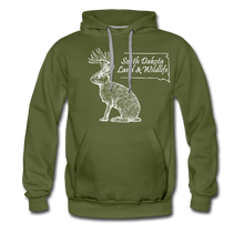 Load image into Gallery viewer, Jackalope Hoodie - olive green