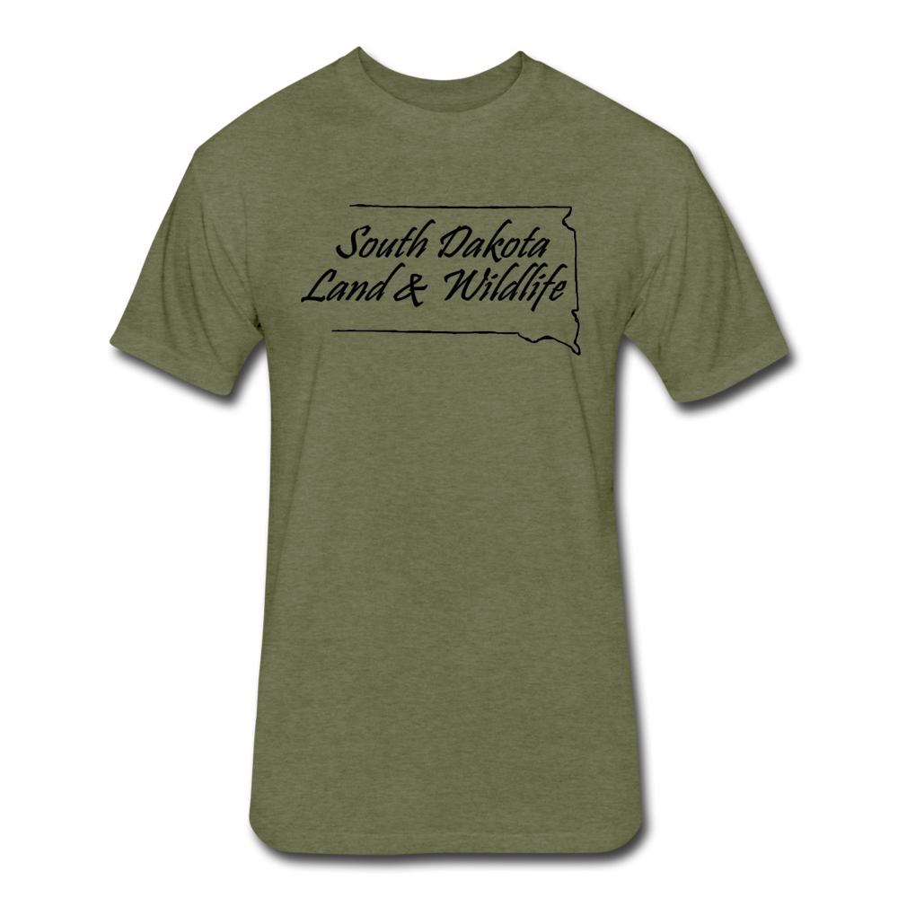 Fitted Blend T-Shirt SDLW Logo - heather military green