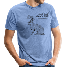 Load image into Gallery viewer, Jackalope Tri-Blend T-Shirt - heather Blue

