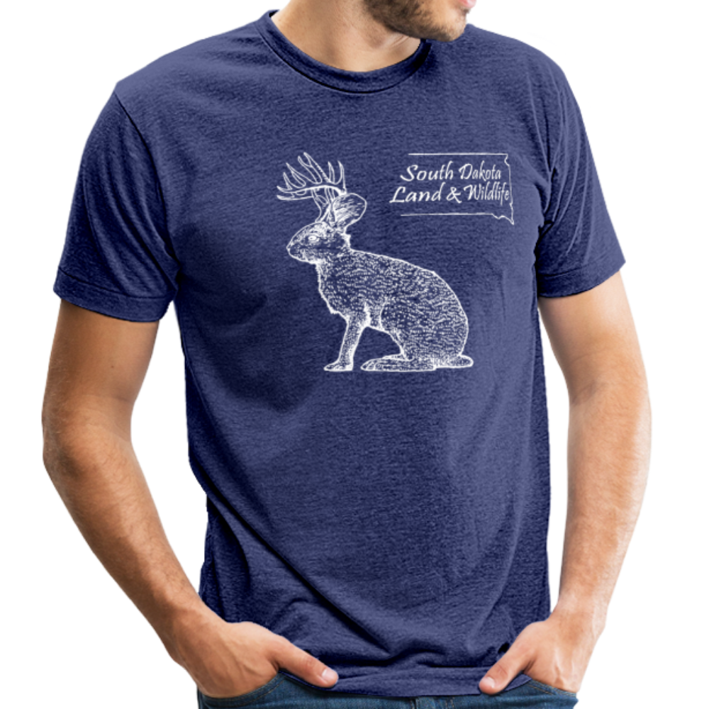 Jackalope Tri Blend T-Shirt - heather indigo