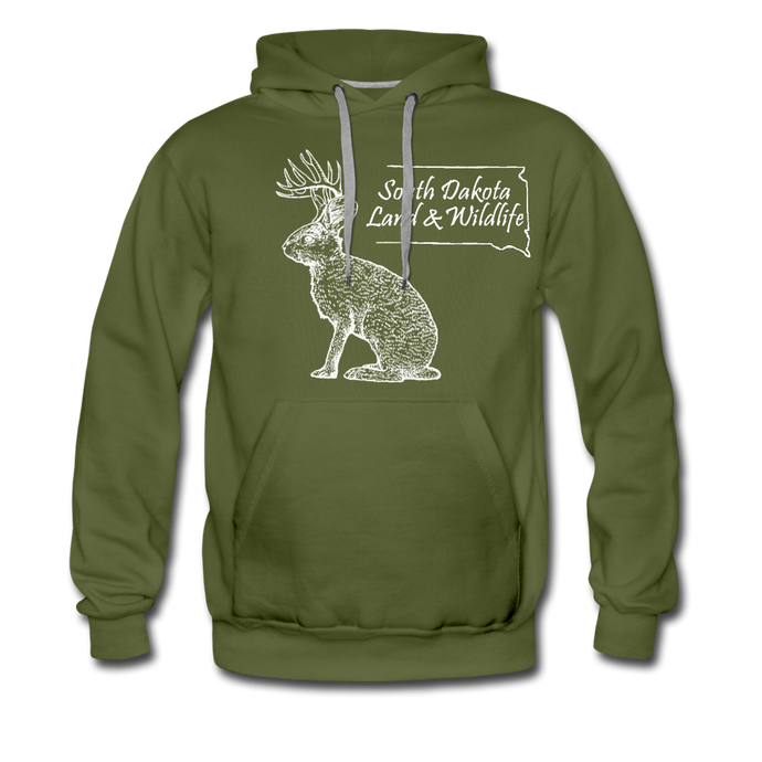 Jackalope Hoodie - olive green